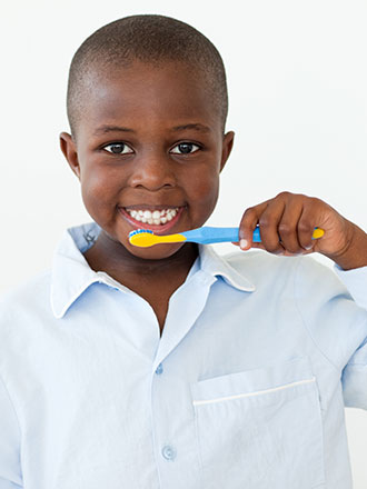 brushing and flossing